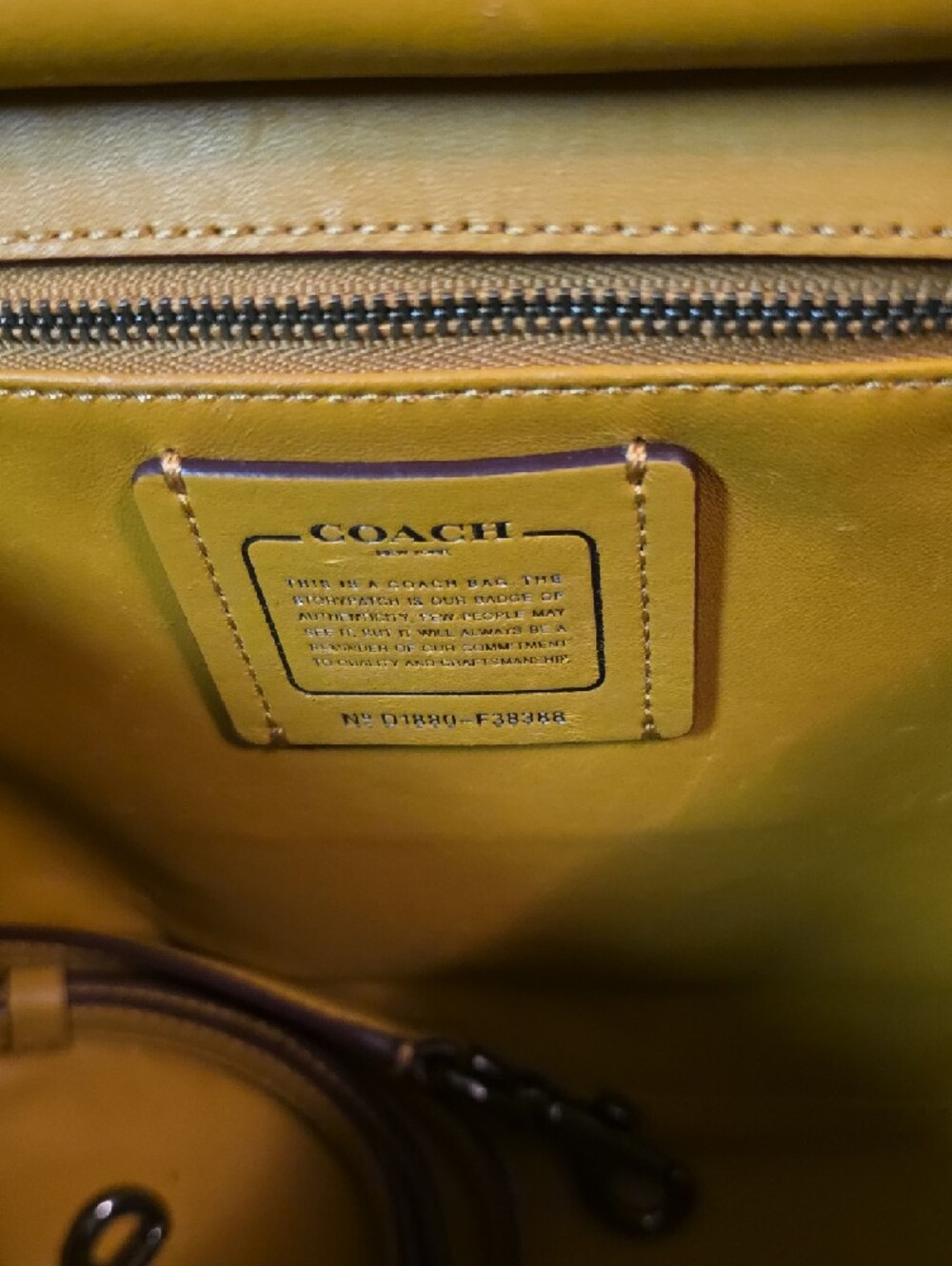 Coach Drifter Bag In Mustard Yellow With Gunmetal Hardware - Picture 7 of 11